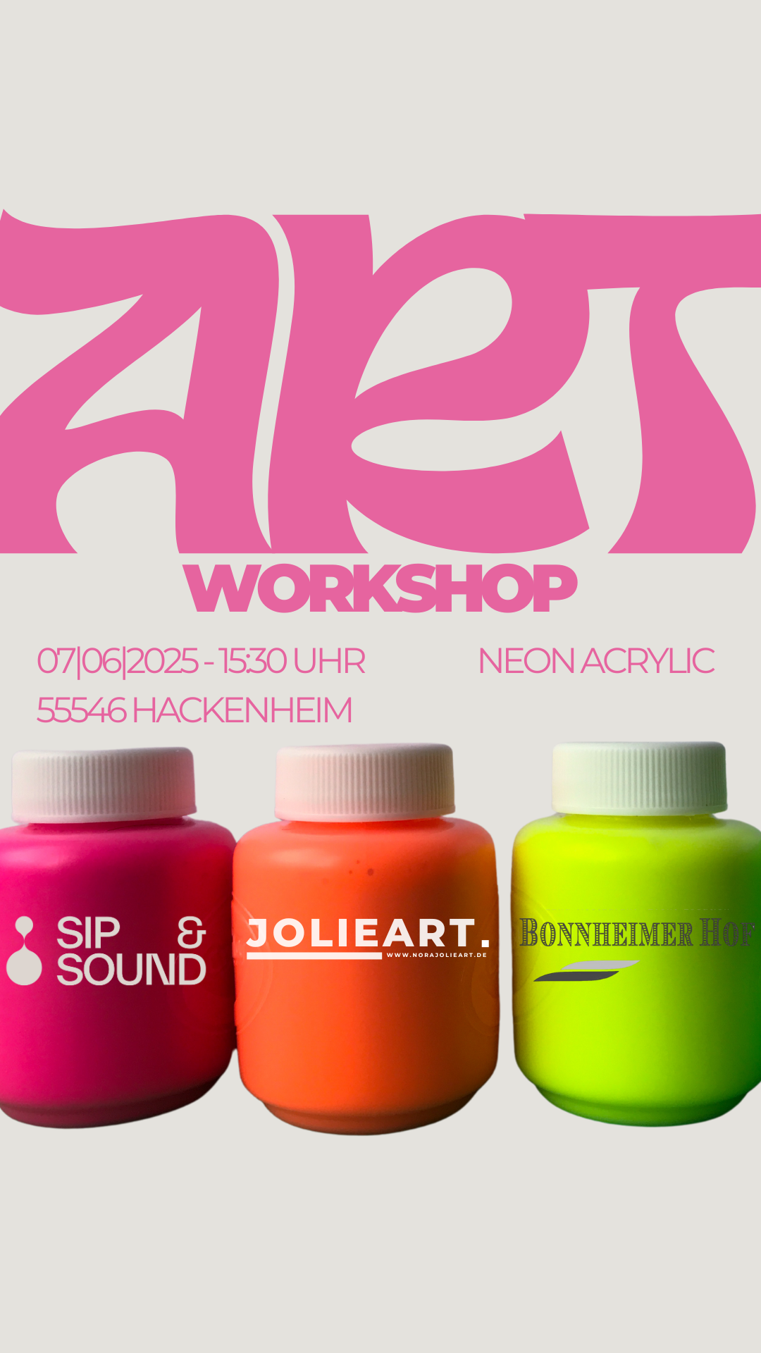 06.06 und 07.06.2025 - SIP & SOUND NEON ART WORKSHOP - Bonnheimer Hof