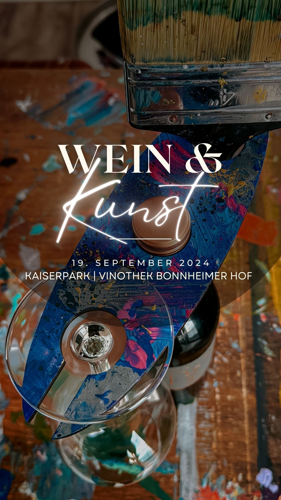 TICKET - 19. September 2024 - WEIN & KUNST - ABSTRAKTE KUNST MIT ACRYLFARBEN